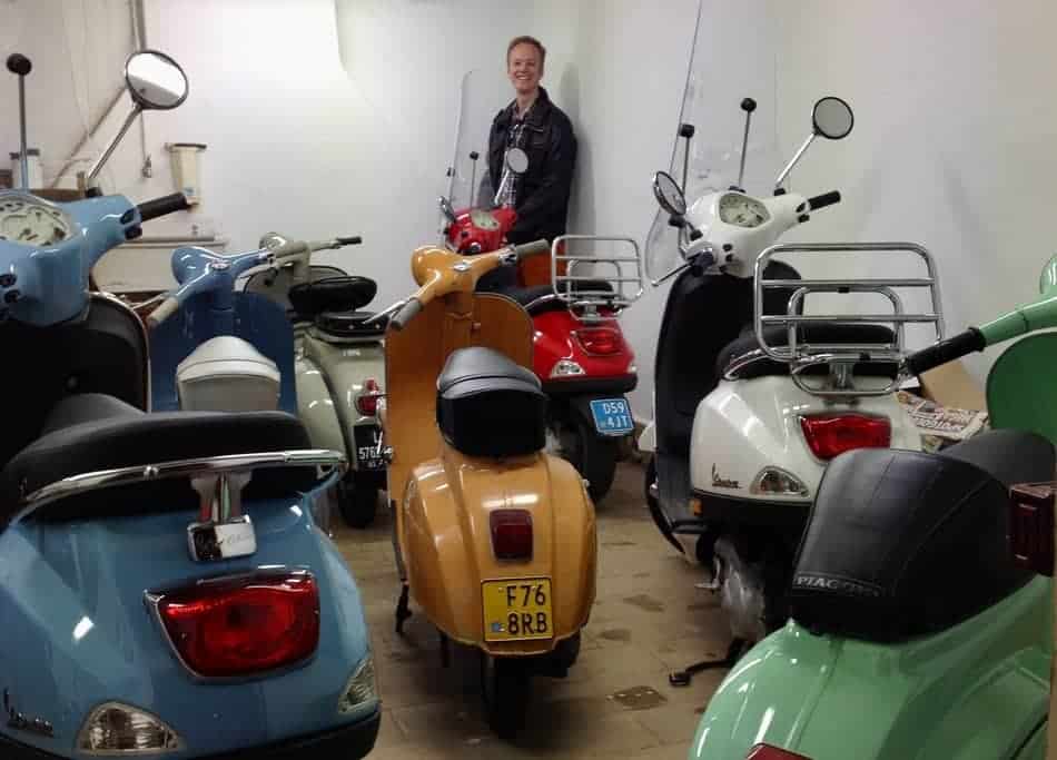 storing your vespa inside