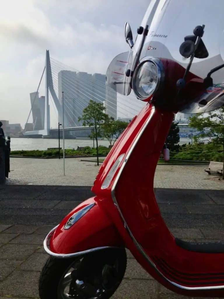 the modern vespa primavera is a perfect city scooter
