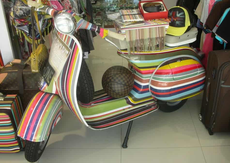 Vespa VBB 150cc in various rainbow Paul Smith colors