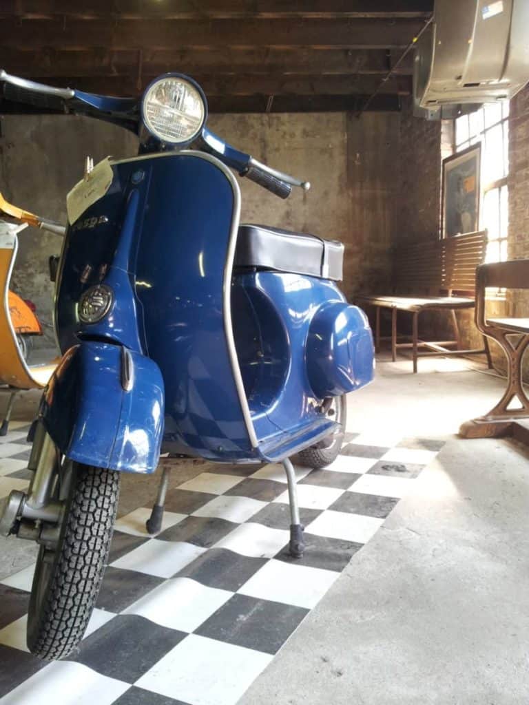 classic Vespa V50 for sale in blue