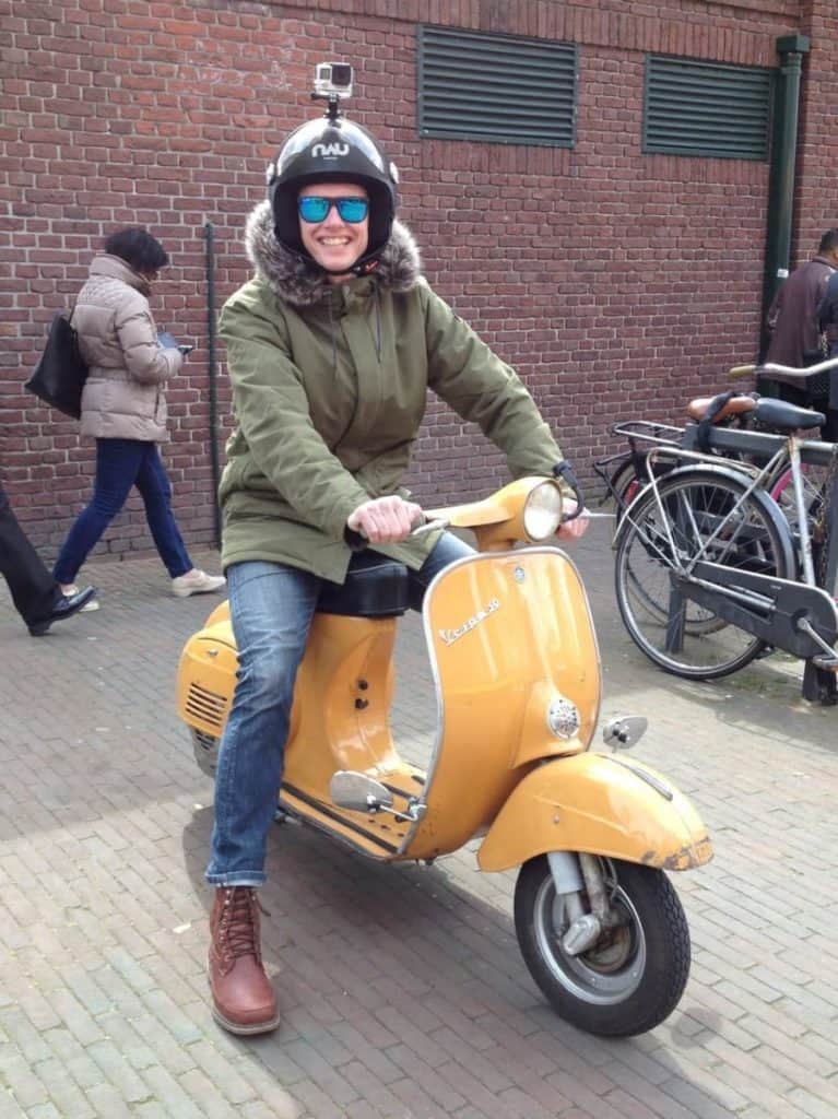 classic and sturdy Vespa V50 from 1974