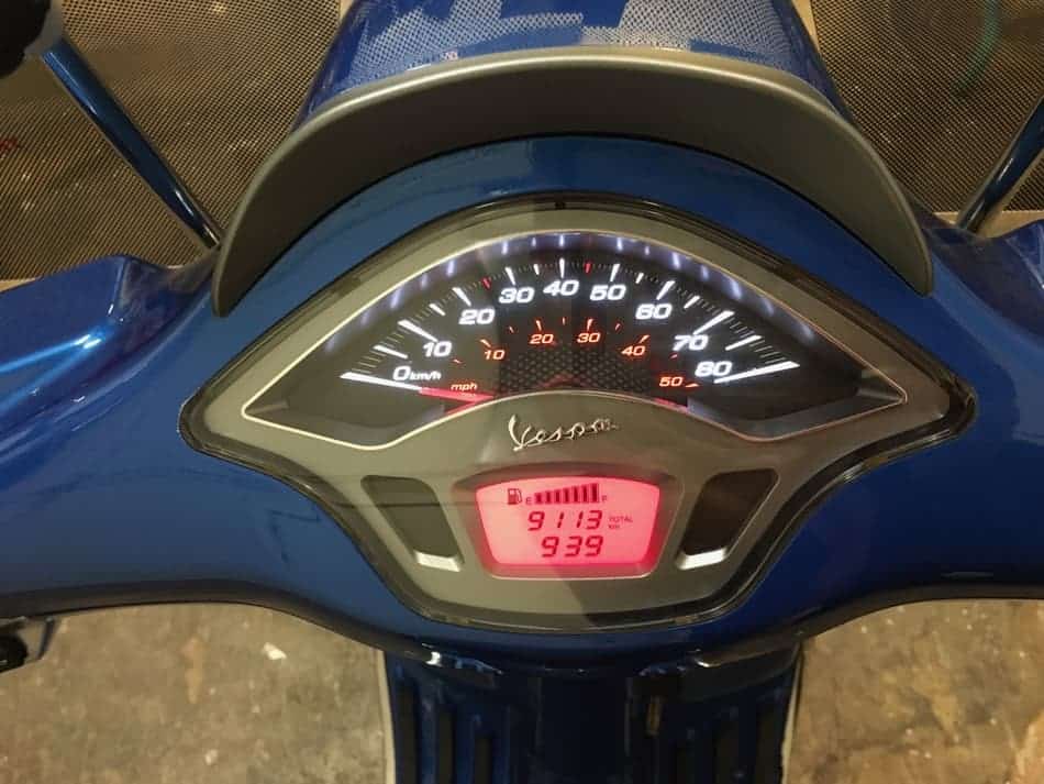 mileage display Vespa Sprint