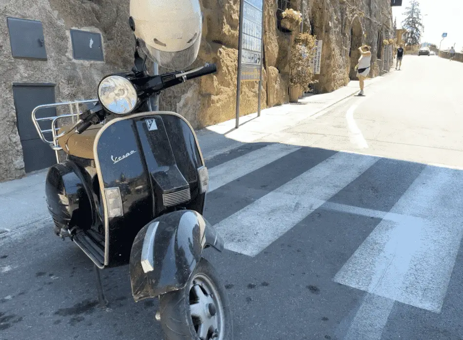 Vespa PK in a old town in italy
